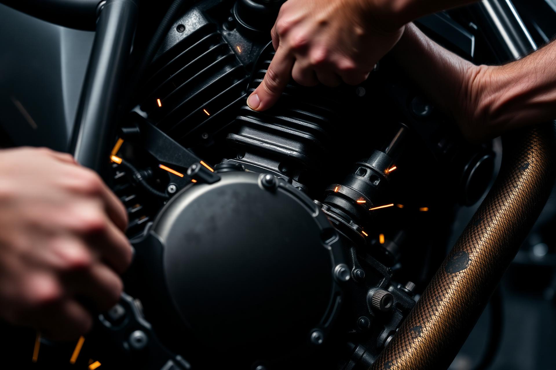 Motor de moto em retífica na RM